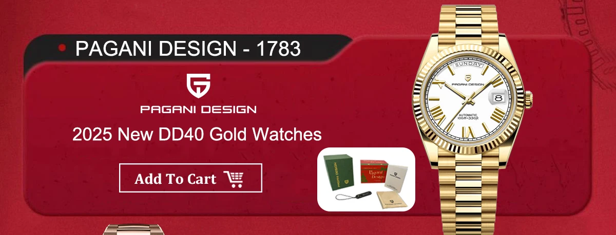 PAGANI DESIGN DD40 Men’s Watches 2025 Top Luxury Automatic NH36A Mechanical Wristwatches AR Sapphire Mirror Watch For Men Clock
