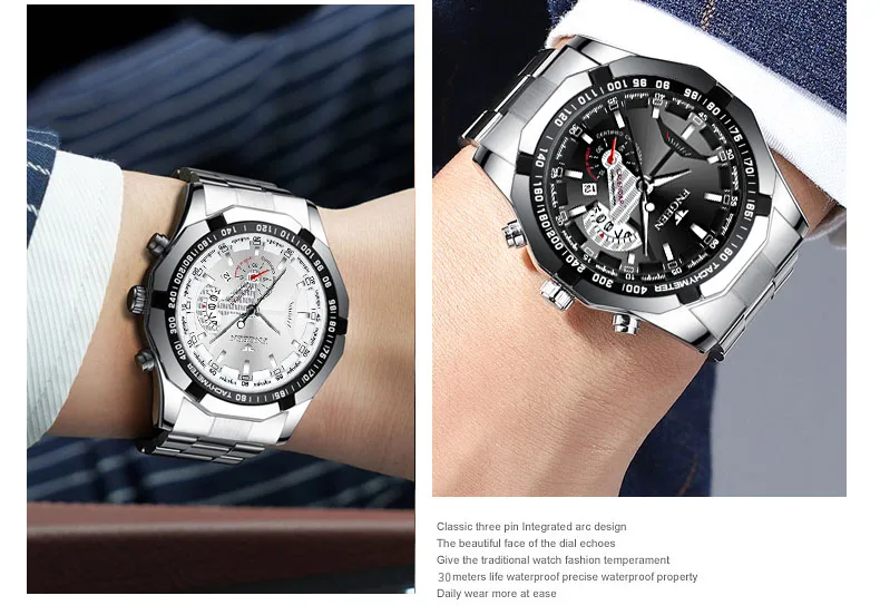 2024 Top Brand Luxury Watch Fashion Casual Military Quartz Sports Wristwatch Full Steel Waterproof Men’s Clock Relogio Masculino
