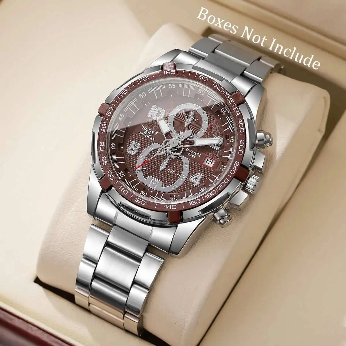 Fashion Men Business Watches Calendar Quartz Watch Luxury Men’s Date Wristwatch Reloj Hombre（Without Box）