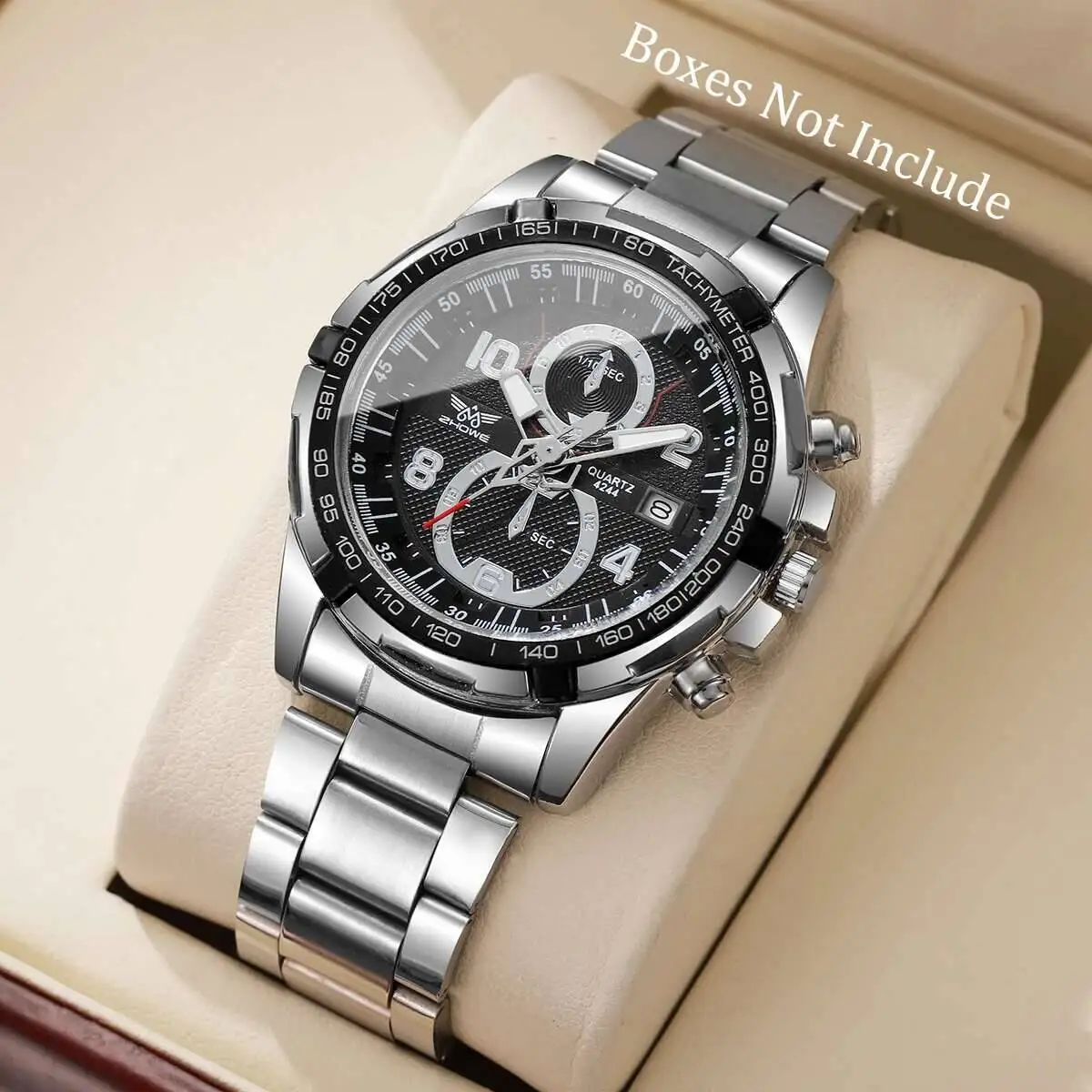 Fashion Men Business Watches Calendar Quartz Watch Luxury Men’s Date Wristwatch Reloj Hombre（Without Box）