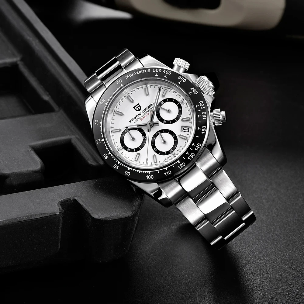 New PAGANI DESIGN PD1644 Luxury Men’s Quartz Watch Automatic date Wristwatches Sport 100m Waterproof Chronograph Men Gift