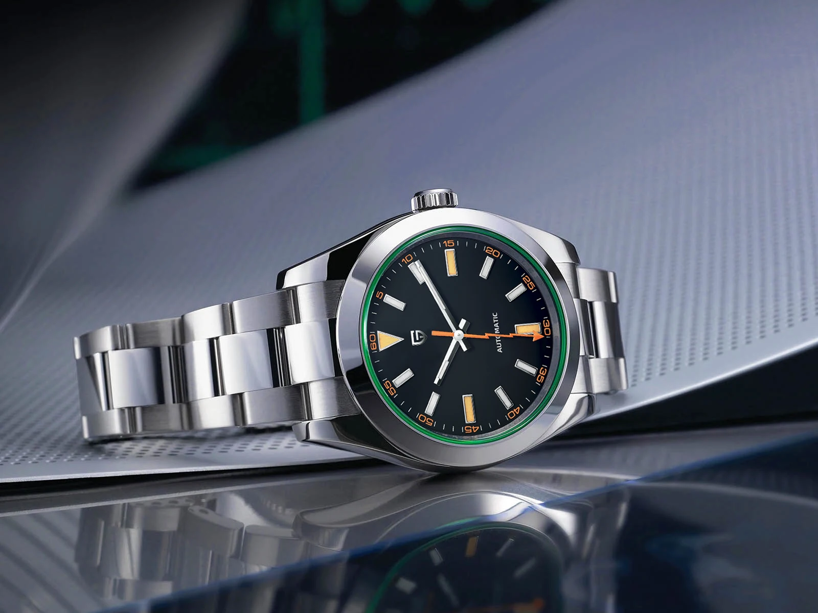 PAGANI DESIGN Men’s Watches Luxury Automatic Watch for Men Green Glass Mechanical Watches AR Sapphire crystal Wristwatch Men