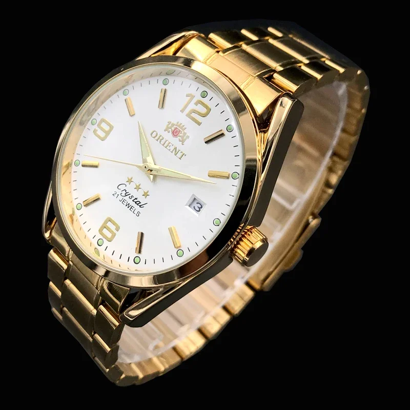 Orient Double Lion Classic Watch Series Men’s Watch Stainless Steel Band Luxury Multi-Function Automatic Mechanical Tourbillon