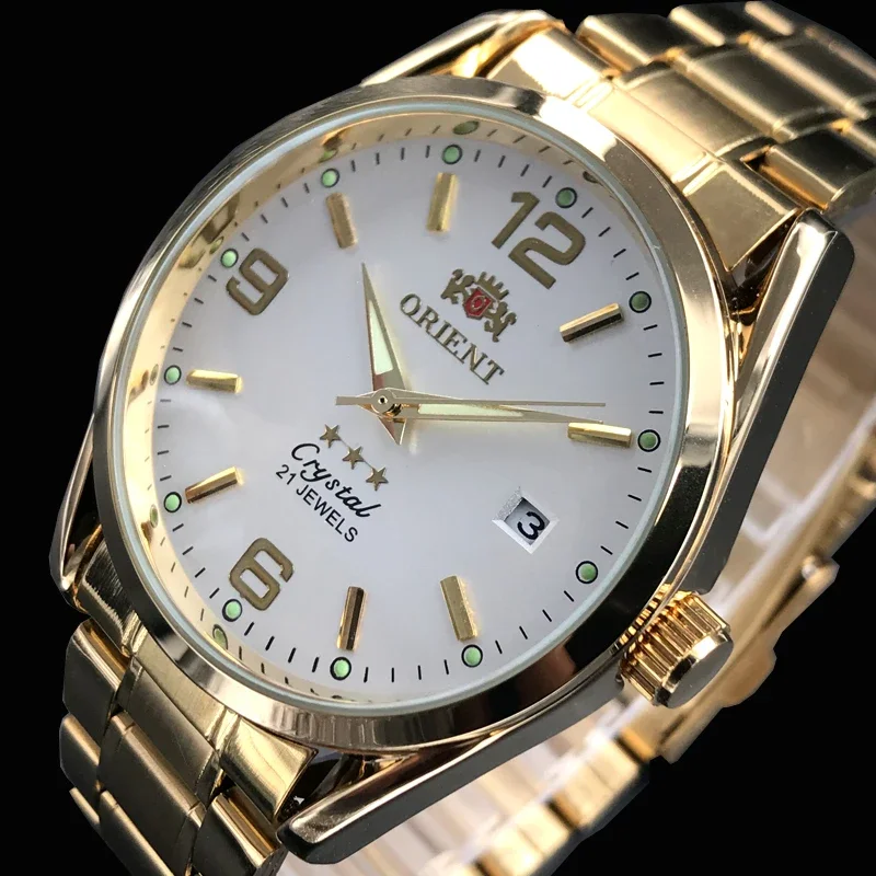 Orient Double Lion Classic Watch Series Men’s Watch Stainless Steel Band Luxury Multi-Function Automatic Mechanical Tourbillon