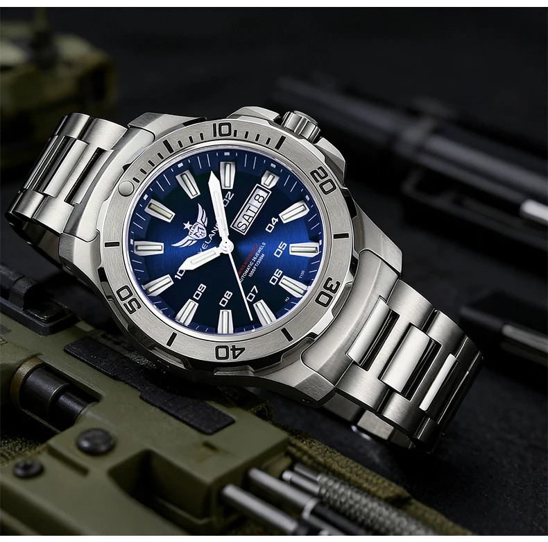 YELANG V5.1 Men’s Watch 44mm Water Ghost Diver Watch 300M Waterproof SW220 Automatic Mechanical Watch for Men Luminous Sapphire