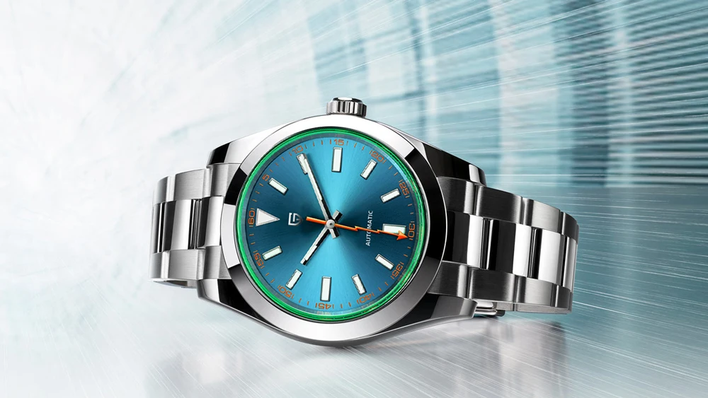 PAGANI DESIGN Men’s Watches Luxury Automatic Watch for Men Green Glass Mechanical Watches AR Sapphire crystal Wristwatch Men