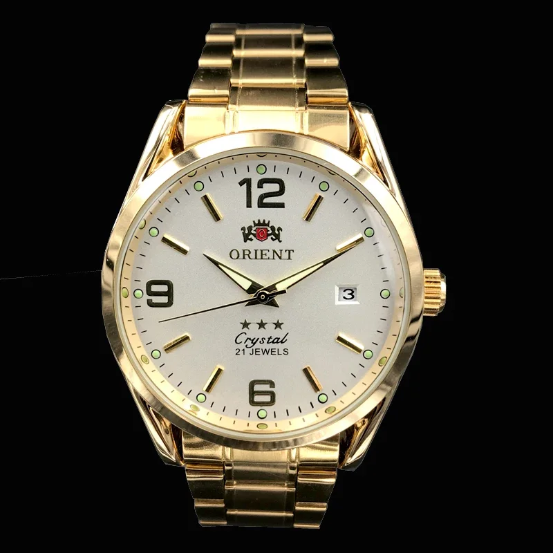 Orient Double Lion Classic Watch Series Men’s Watch Stainless Steel Band Luxury Multi-Function Automatic Mechanical Tourbillon