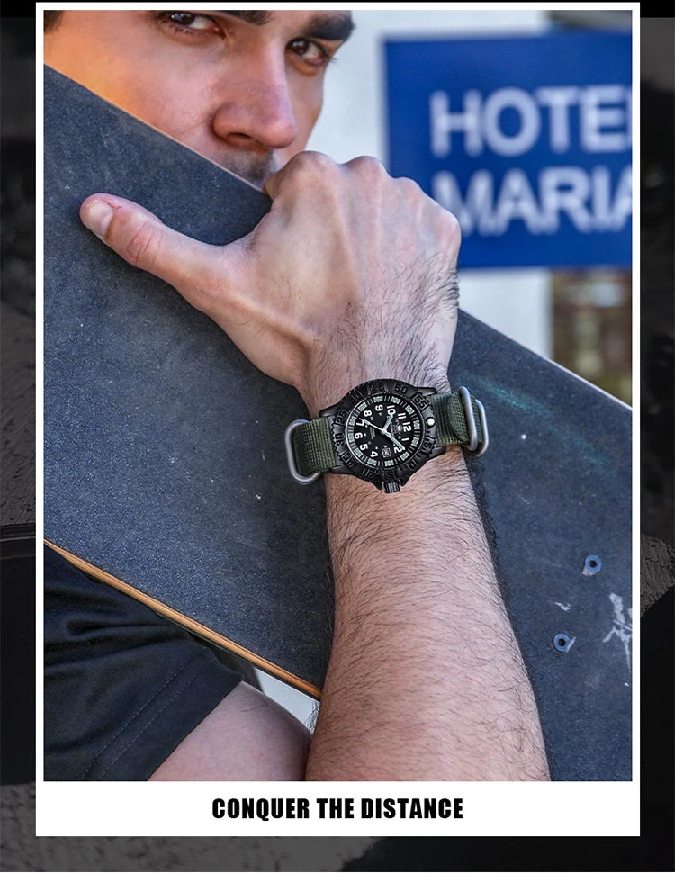 ADDIESDIVE 2023 Men’s Sports Watch Military Sports Luxury Rotating Bezel Luminous Watch Nylon Strap 50m Waterproof Quartz Watch