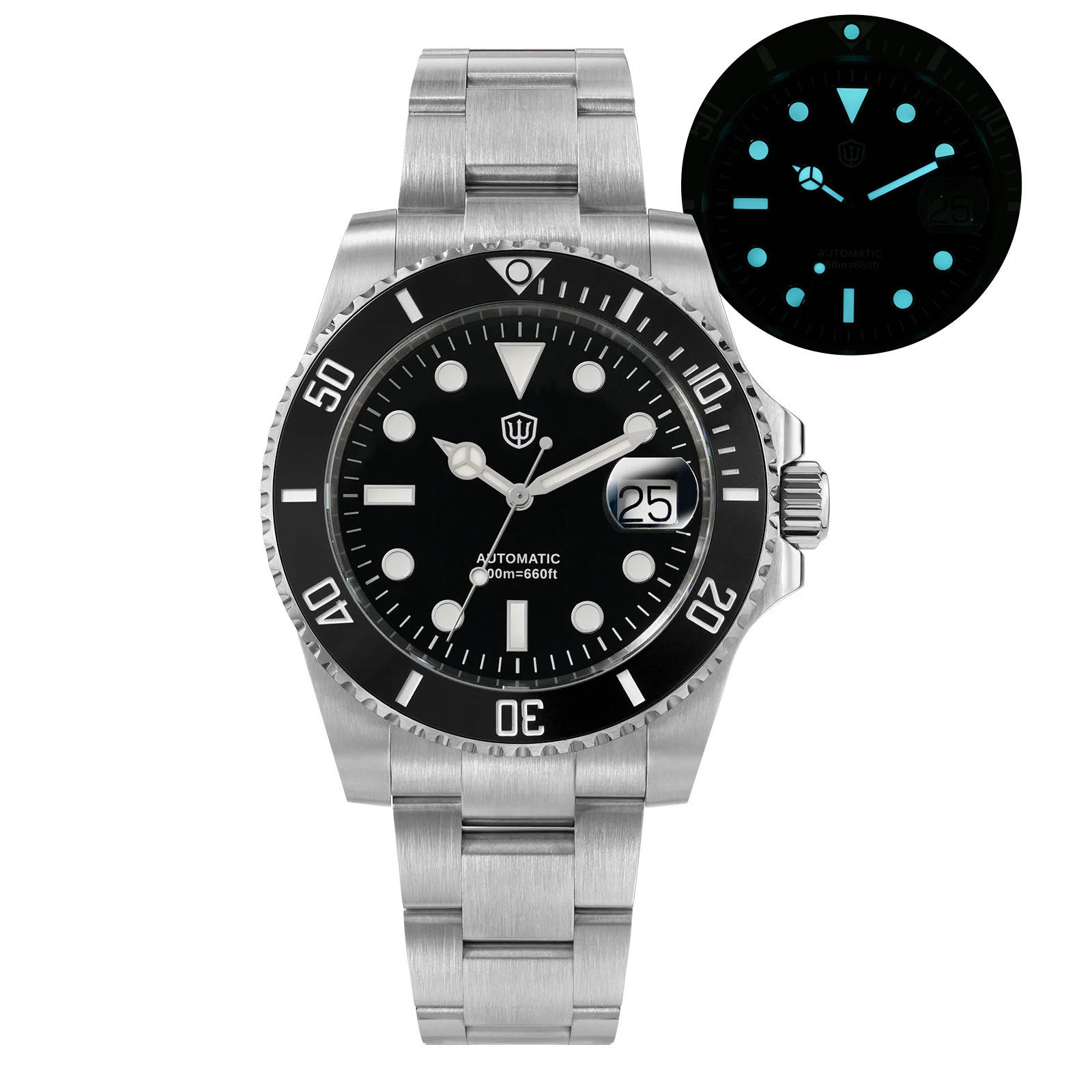 Watchdives WD5512B V2 Sub ST2130 Movt Slim Rehaut 11.8mm Including Glass Sapphire crystal Automatic Movement Men’s Watch
