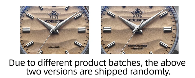 ADDIESDIVE Hot Sale AD2030 Without LOGO Watch Stainless Steel 100M Waterproof Quartz Watches 3D Sand Dial Men’s Wristwatch Dress