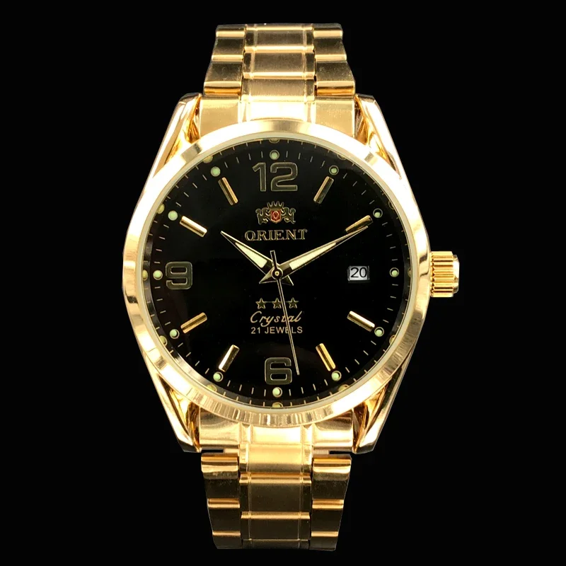 Orient Double Lion Classic Watch Series Men’s Watch Stainless Steel Band Luxury Multi-Function Automatic Mechanical Tourbillon