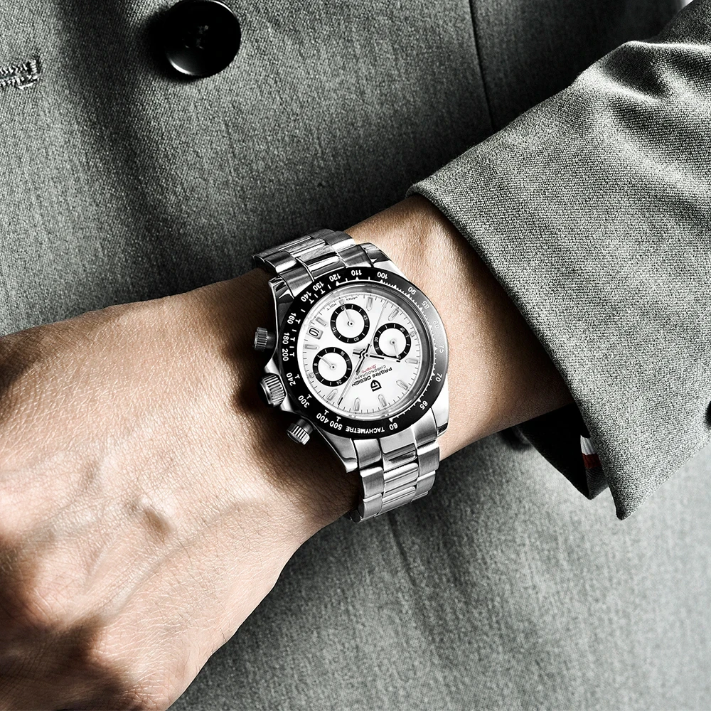 New PAGANI DESIGN PD1644 Luxury Men’s Quartz Watch Automatic date Wristwatches Sport 100m Waterproof Chronograph Men Gift