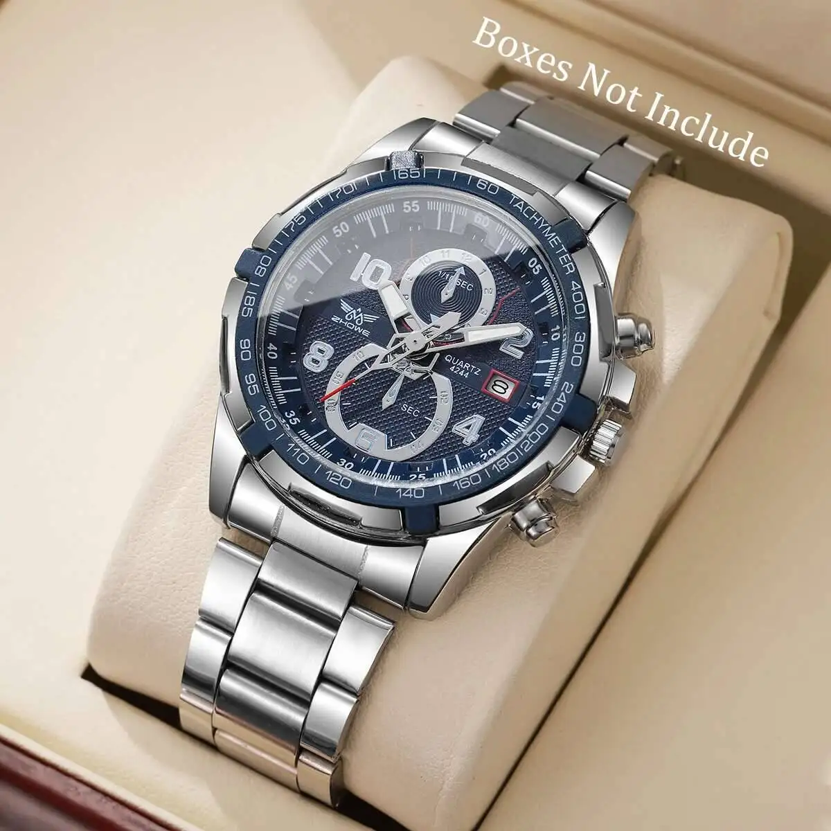 Fashion Men Business Watches Calendar Quartz Watch Luxury Men’s Date Wristwatch Reloj Hombre（Without Box）