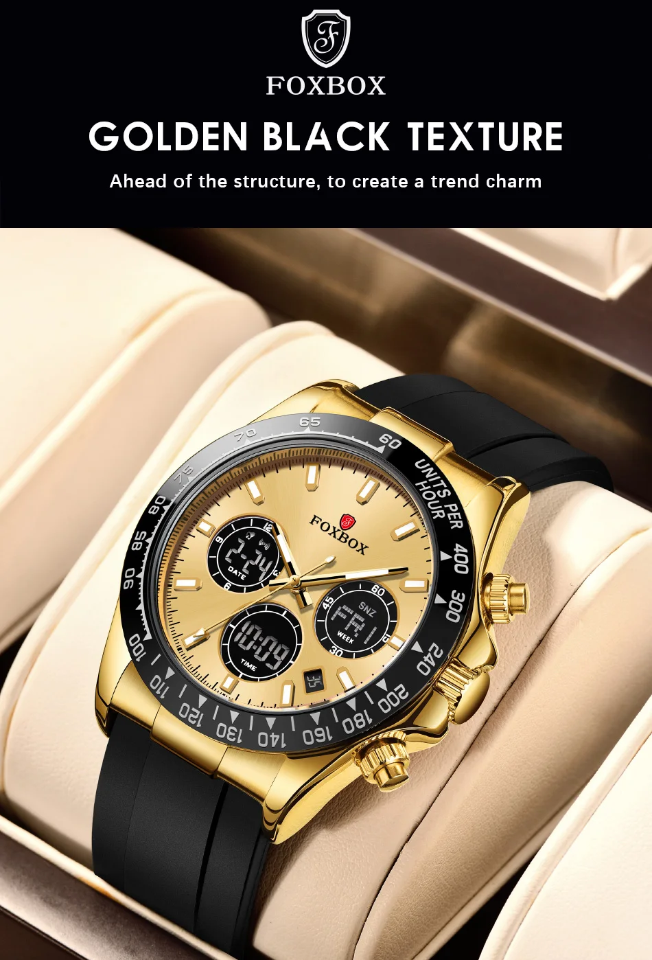 FOXBOX Top Luxury Watches Men LIGE Fashion Quartz Wristwatch Digital Sport Waterproof Lumnous Date Mens Watch Gifts Reloj hombre