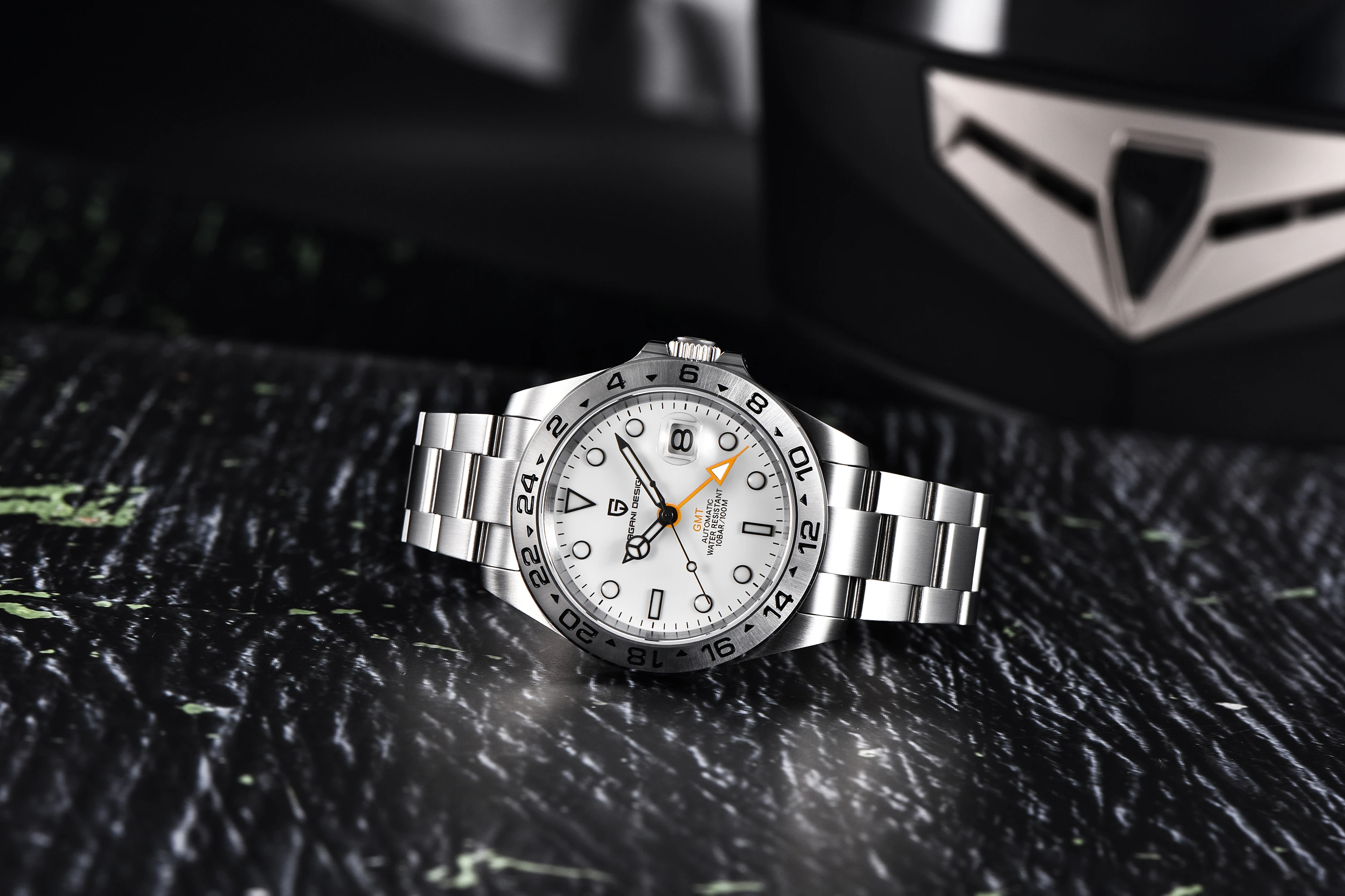 PAGANI DESIGN Vintage 42MM GMT Men’s Watch PD1682 Automatic Mechanical Timepiece Sapphire Stainless Steel 100M Waterproof Retro