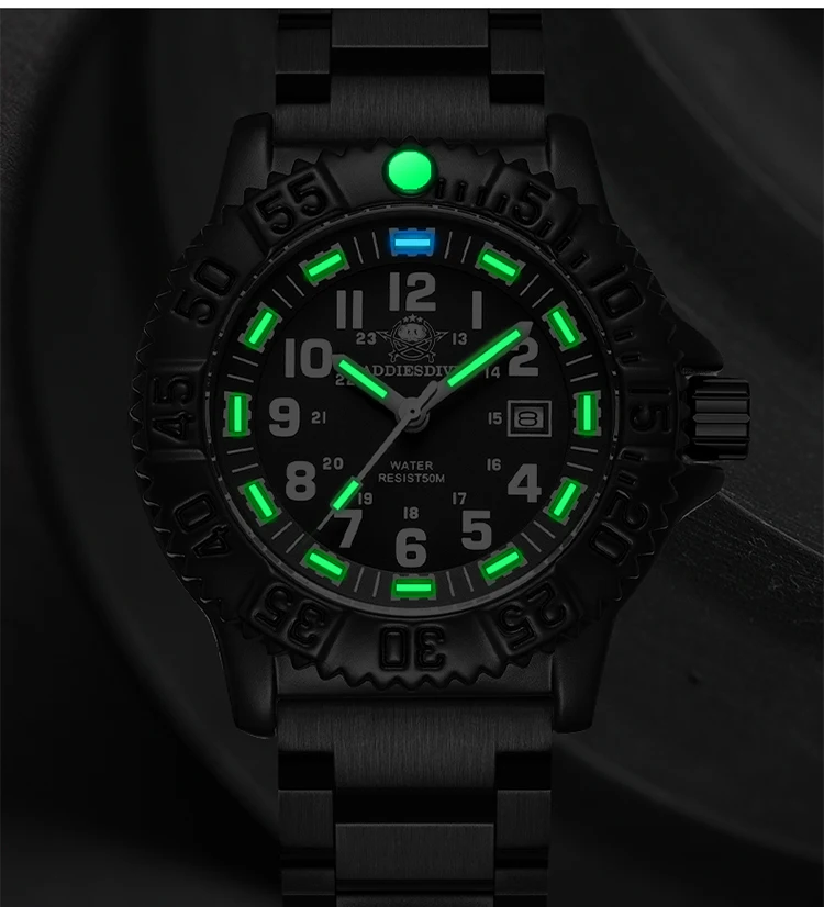 ADDIESDIVE 2023 Men’s Sports Watch Military Sports Luxury Rotating Bezel Luminous Watch Nylon Strap 50m Waterproof Quartz Watch