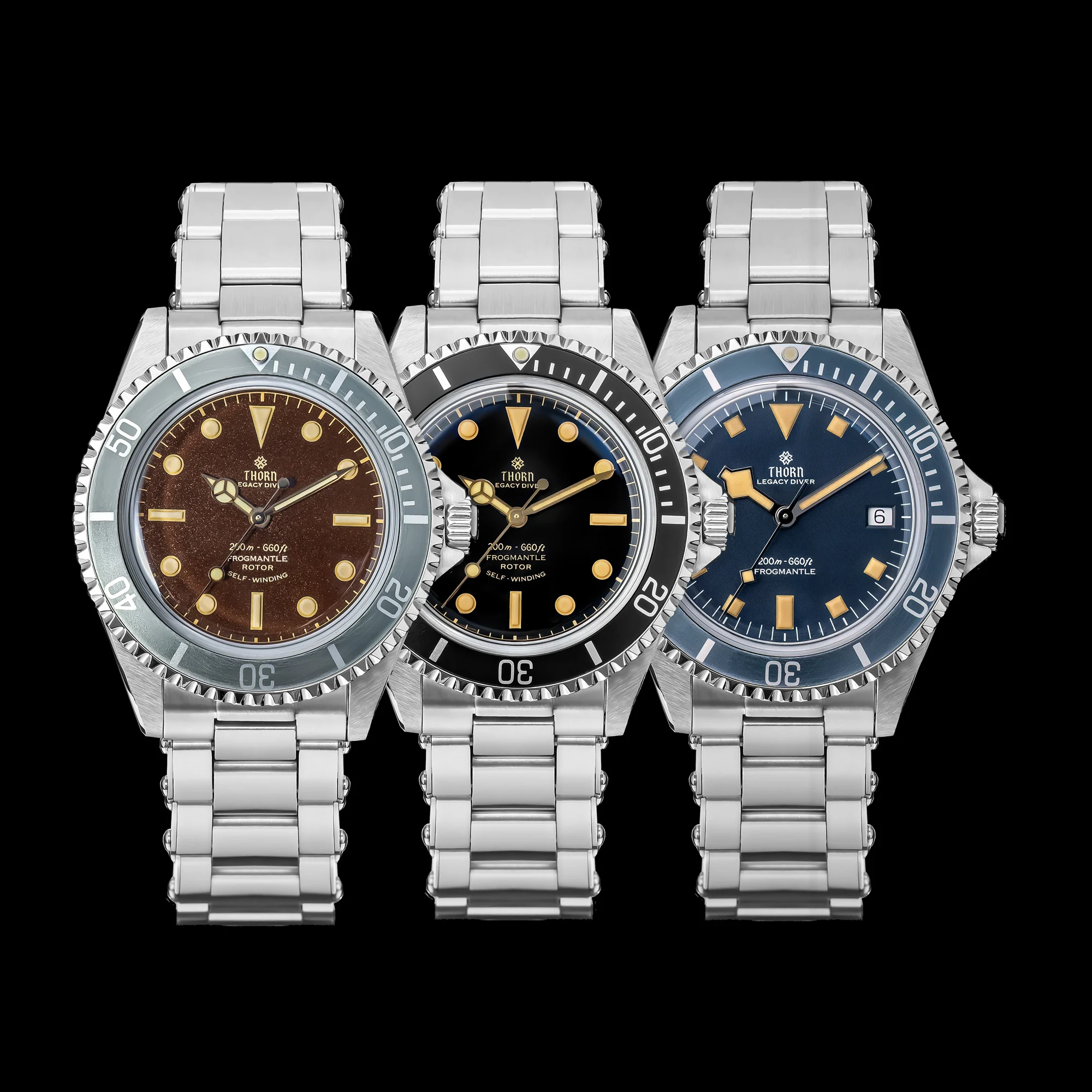 THORN T023 V2 Diver Watch Men PT5000 Automatic Watch 40Mm Mechanical Wristwatch Sapphire Waterproof 200M Vintage Luxury Watches