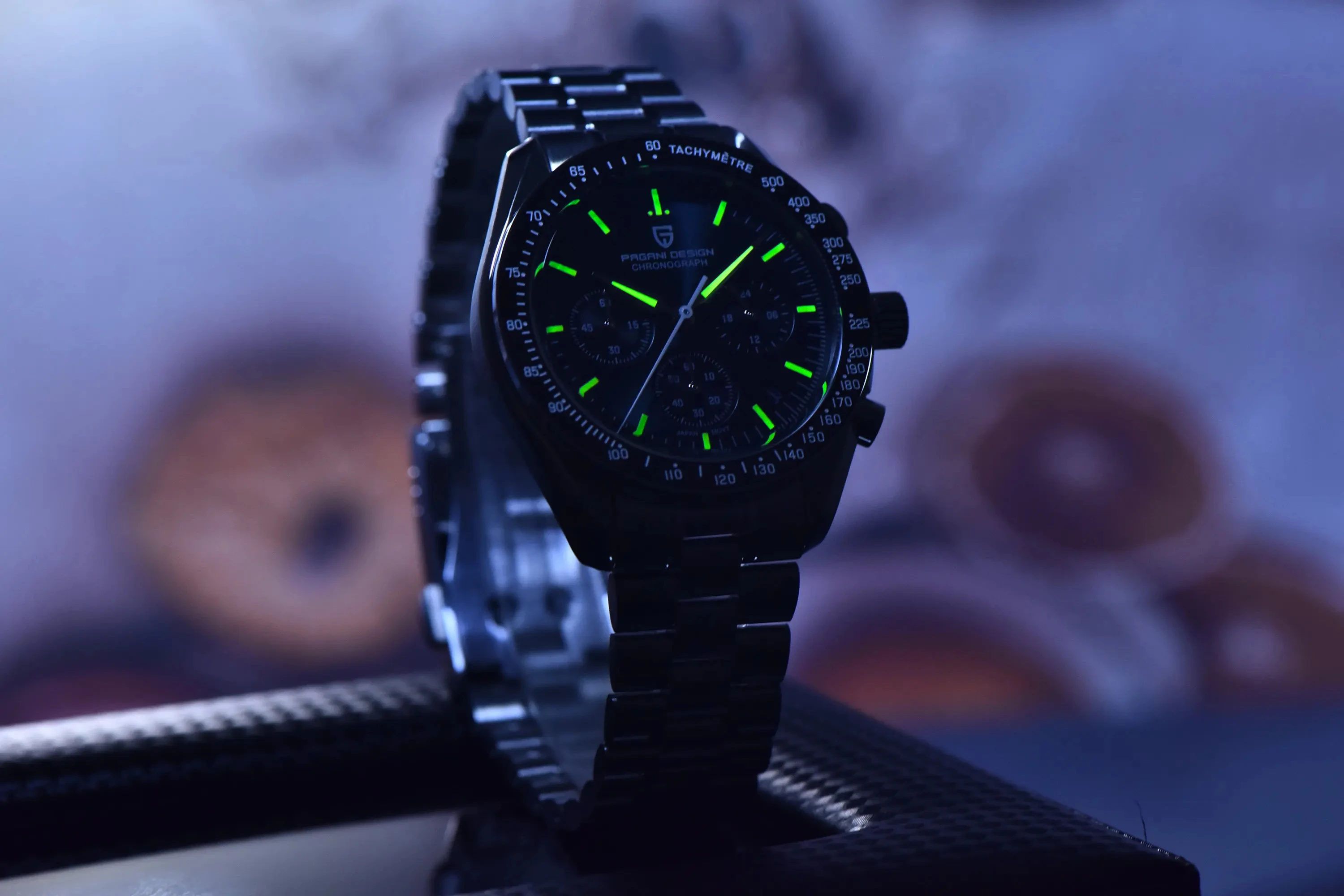 PAGANI DESIGN 2025 New Watch Luxury Moon Retro Quartz Watches For Men Stainless steel Luminous waterproof Sport Chronograph Man